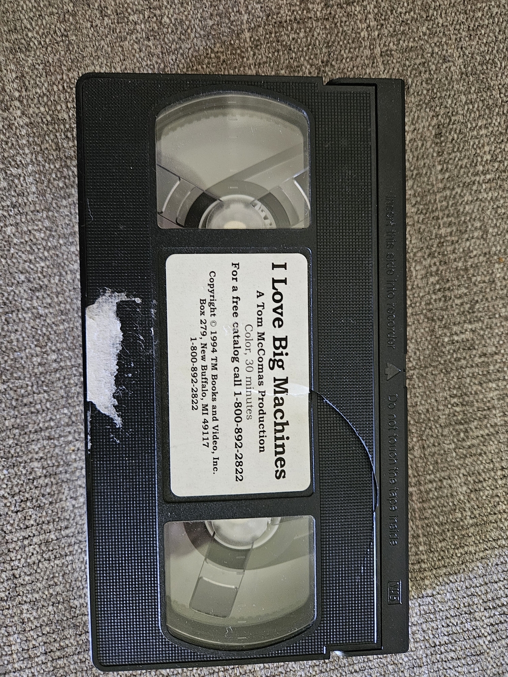 I Love Big Machines VHS Tape